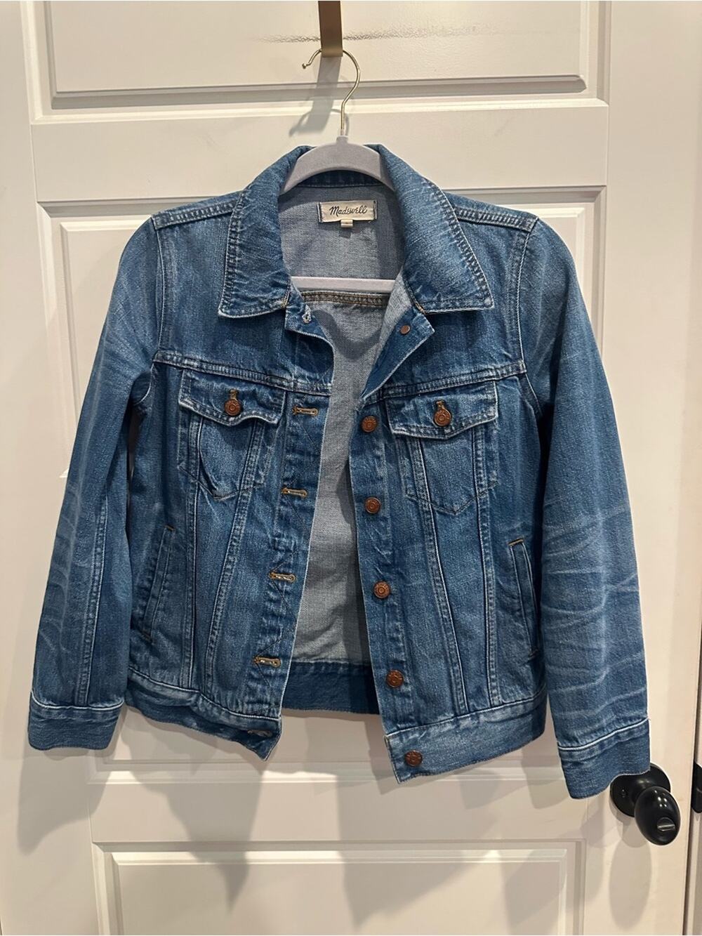 Madewell Small Denim Jean Jacket Women's Classic 90s Americana Trucker Jacket